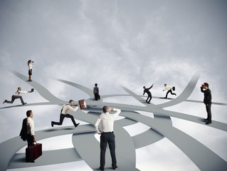 Wall Mural - Confusion and business career
