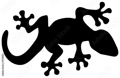 Naklejka dekoracyjna Gecko - Silhouette