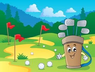 Sticker - Image with golf theme 2