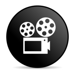 Aufkleber - cinema black circle web glossy icon
