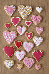 Poster - Red and pink heart cookies