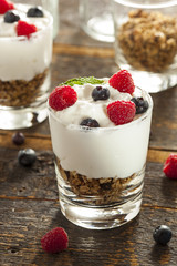 Canvas Print - Homemade Organic Fresh Fruit Parfait