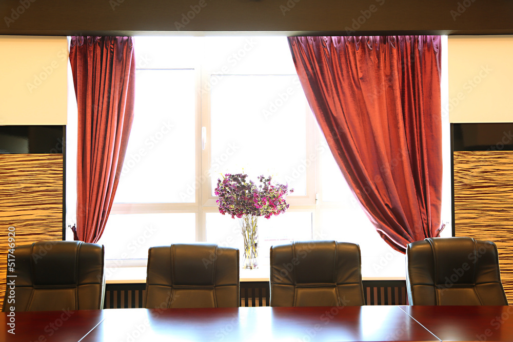 Interior of empty conference room
