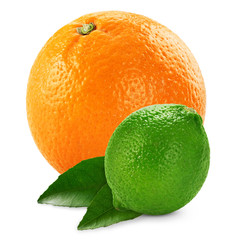 Wall Mural - Orange and lime