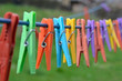 colorful clothes pins