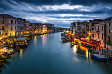 Grand Canal Of Venice By Night, Italy