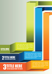 Aufkleber - Abstract vector background with three positions