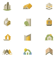 Vector real estate icon set