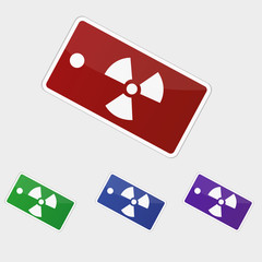 Sticker - Vector illustration tag - radiation