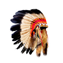 Native American Indian Chief Headdress (indian Chief Mascot, Ind