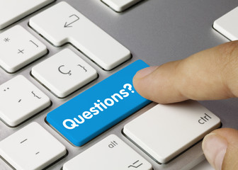 Questions? keyboard key