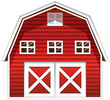 A red barn house