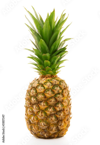 Plakat Ananas  swiezy-ananas-na-bialym-tle