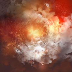 Wall Mural - cosmic clouds of mist