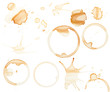 canvas print picture - Coffee stains and splatters