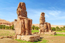The Colossi Of Memnon  In Luxor, Egypt