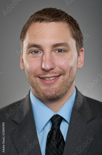 Fotografie, Obraz Caucasian Man Smiling Happiness Portrtait