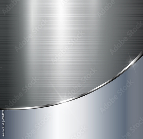 Naklejka - mata magnetyczna na lodówkę Metallic background polished steel texture