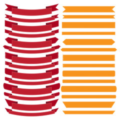 Wall Mural - set of old ribbon banner,illustration