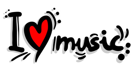 Wall Mural - i love music