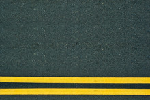 Double Yellow Lines On Road.
