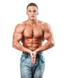 © Alen-D - Bodybuilder isolated on white. Muscle man