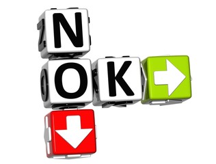 Poster - 3D No Ok Crossword