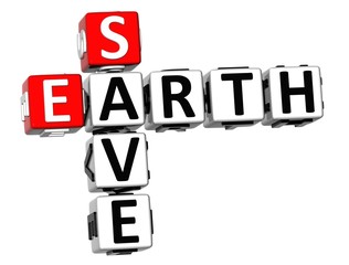 Poster - 3D Save Earth Crossword