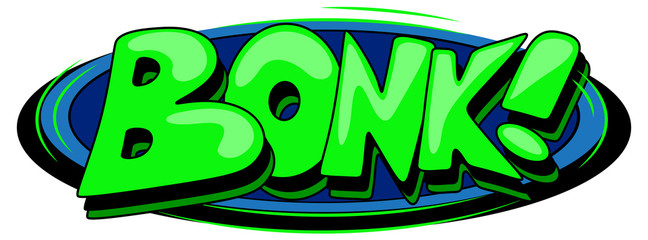 Wall Mural - Bonk - Comic Expression Vector Text