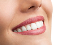 Macro Close Up Of Perfect Teeth.