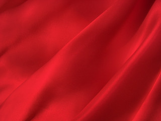 Folded scarlet silk background