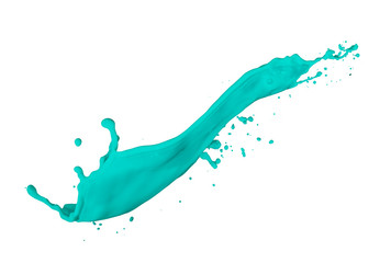 Poster - turquoise paint splash