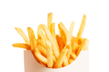 Poster - french fries in a paper wrapper