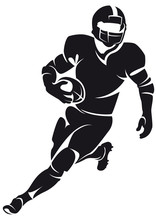 American Football Player, Silhouette