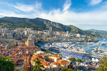 View Of Monaco Harbor Prepared For Formula 1 Grand Prix De Monac