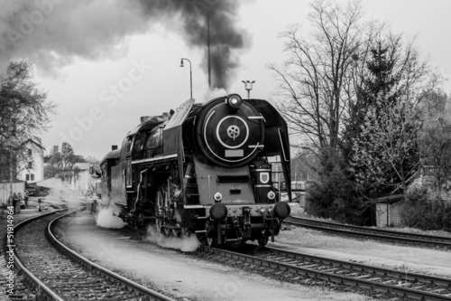 Naklejka ścienna Steam train