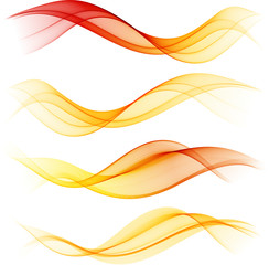 Aufkleber - Set of orange wave