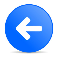 Poster - arrow left blue circle web glossy icon