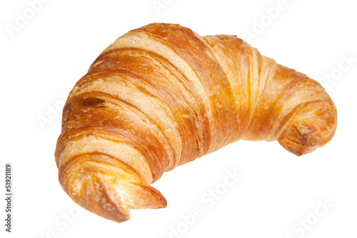 Fotografía croissant isolated isolated on white
