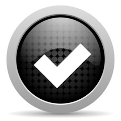 Aufkleber - accept black circle web glossy icon