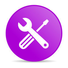 Poster - tools violet circle web glossy icon