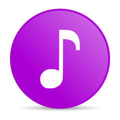 Poster - music violet circle web glossy icon