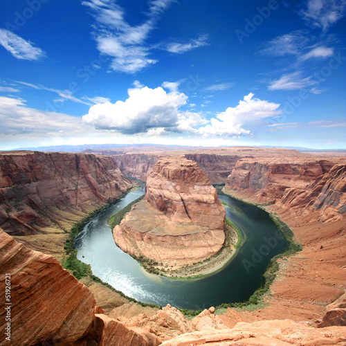 Naklejka na drzwi Horseshoe Bend canyon