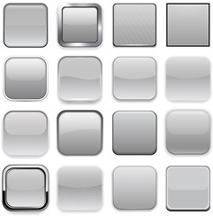 Sticker - Square grey app icons.