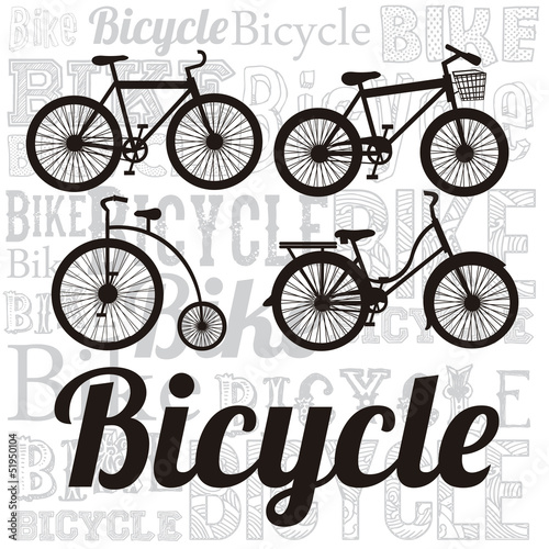 Naklejka dekoracyjna Illustration of Bicycle