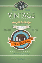 Vintage Retro Page Template For A Variety Of Purposes: