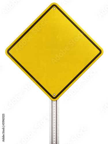 Yellow street sign