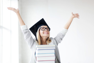 Poster - happy student in graduation cap