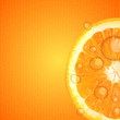 Fresh juicy orange background vector illustration 