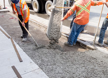 Roadworks - Pouring Cement